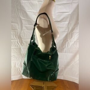 Jessica Simpson Green Shoulder Bag with Unique Stitched Design